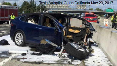 Tesla autopilot crash California