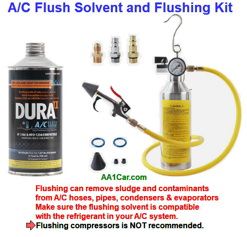 Air conditioning flushing kit