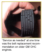 GM timing belt inspection