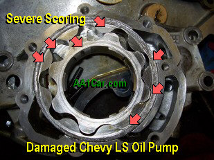 failed Chevy LS oil pump