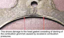 head gasket failure due to detonation