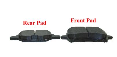front and rear brake pads