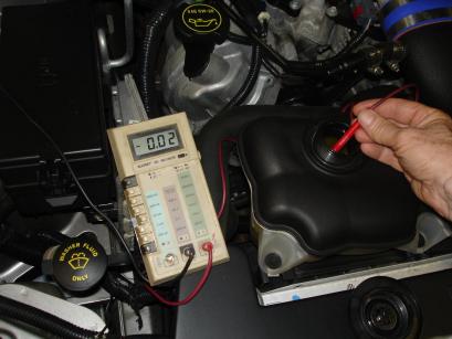 measuring coolant voltage