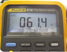 can system voltage reading on Fluke meter