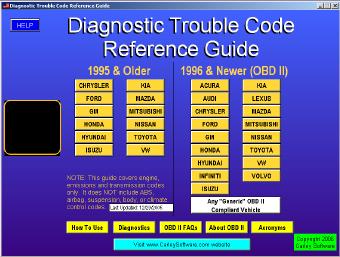 DTC Trouble Code Guide Menu