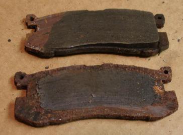 worn brake pads