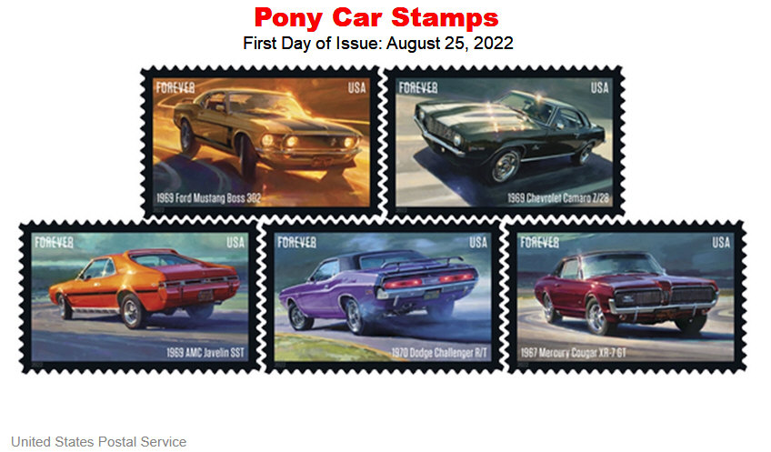 pony car stamps