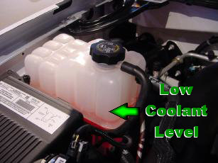 coolant reservoir low