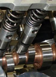 camshaft with roller lifters