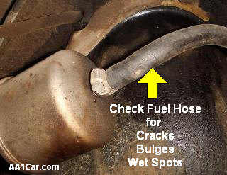 check fuel filter hose