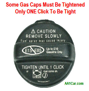 gas cap one click to tighten