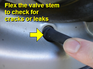 cracks in tire valve stem